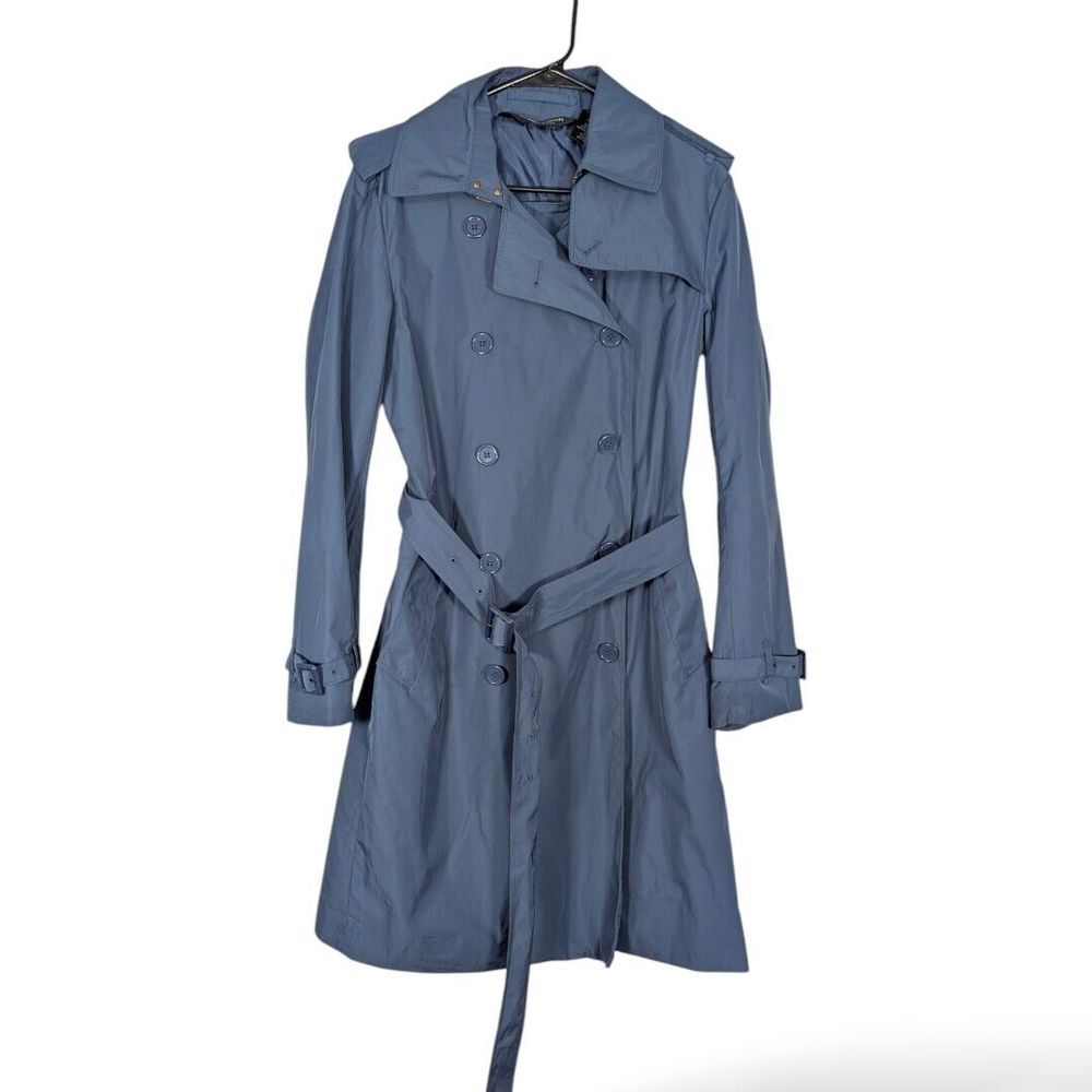 Norma Kamali Trench Coat M NK110901 Vinmar‎ Double Breasted Minimalist Lined